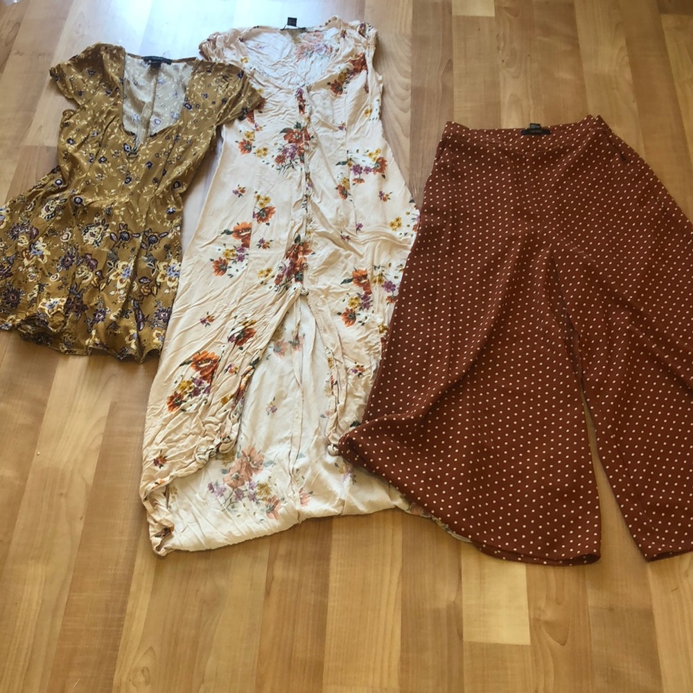 Bundle of Two dresses and one palazzo pants from forever 21